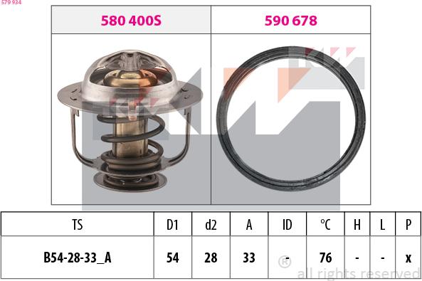 KW 579 934 - Termostat, rashladna tekućinu www.molydon.hr