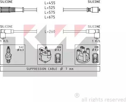 KW 359 692 - Set kablova za paljenje www.molydon.hr