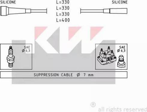 KW 360 501 - Set kablova za paljenje www.molydon.hr