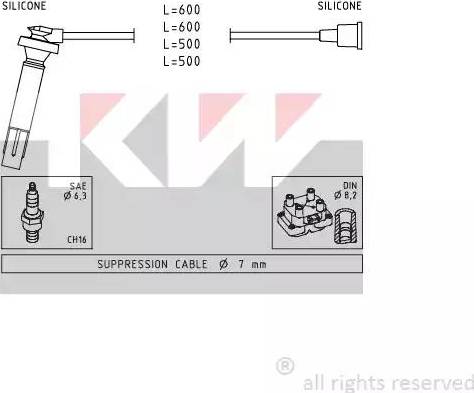 KW 360 817 - Set kablova za paljenje www.molydon.hr