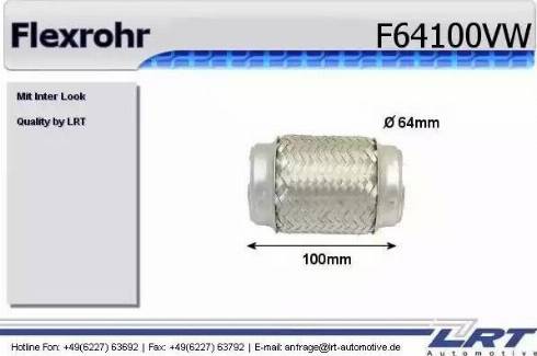 LRT F64100VW - Savitljiva metalna Cijev, Ispušni sistem www.molydon.hr