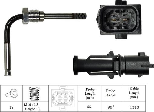 LUCAS LGS6094 - Senzor, temperatura Ispušnih plinova www.molydon.hr