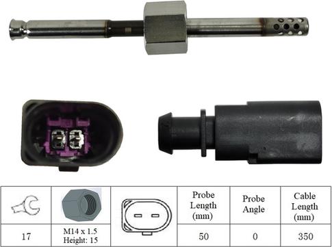 LUCAS LGS6046 - Senzor, temperatura Ispušnih plinova www.molydon.hr