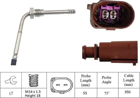 LUCAS LGS6041 - Senzor, temperatura Ispušnih plinova www.molydon.hr