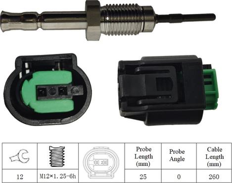 LUCAS LGS6050 - Senzor, temperatura Ispušnih plinova www.molydon.hr