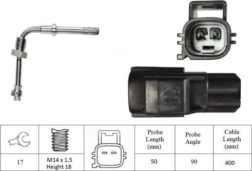 LUCAS LGS6053 - Senzor, temperatura Ispušnih plinova www.molydon.hr