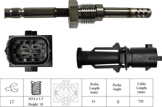 LUCAS LGS6066 - Senzor, temperatura Ispušnih plinova www.molydon.hr