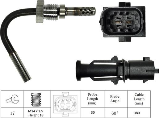 LUCAS LGS6084 - Senzor, temperatura Ispušnih plinova www.molydon.hr