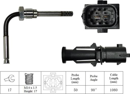 LUCAS LGS6081 - Senzor, temperatura Ispušnih plinova www.molydon.hr