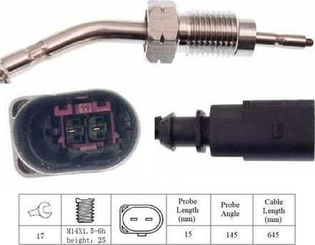 LUCAS LGS6029 - Senzor, temperatura Ispušnih plinova www.molydon.hr