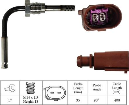 LUCAS LGS6024 - Senzor, temperatura Ispušnih plinova www.molydon.hr