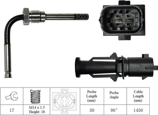 LUCAS LGS6079 - Senzor, temperatura Ispušnih plinova www.molydon.hr