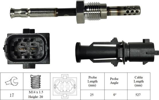 LUCAS LGS6075 - Senzor, temperatura Ispušnih plinova www.molydon.hr