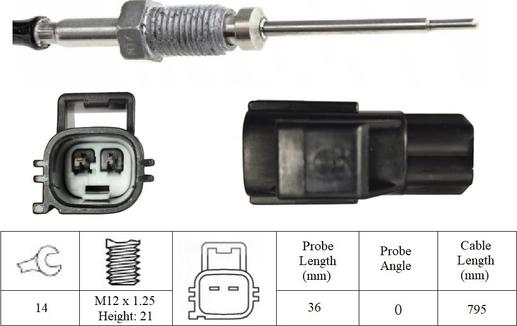 LUCAS LGS6119 - Senzor, temperatura Ispušnih plinova www.molydon.hr