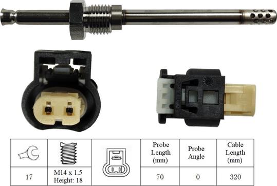 LUCAS LGS7093 - Senzor, temperatura Ispušnih plinova www.molydon.hr