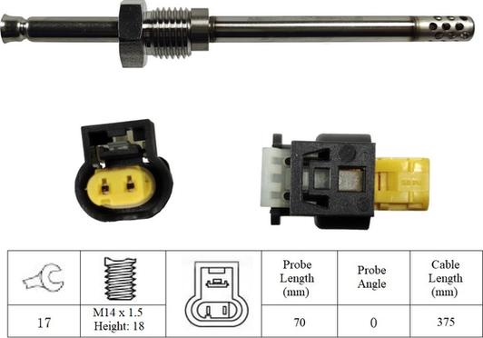 LUCAS LGS7062 - Senzor, temperatura Ispušnih plinova www.molydon.hr