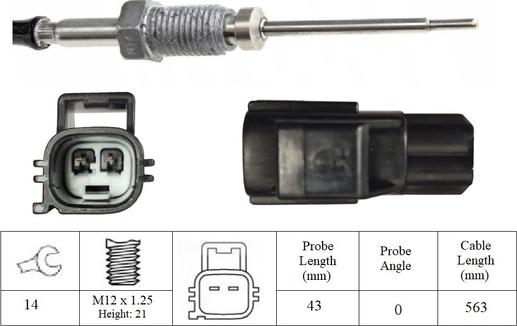 LUCAS LGS7004 - Senzor, temperatura Ispušnih plinova www.molydon.hr