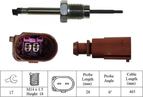 LUCAS LGS7008 - Senzor, temperatura Ispušnih plinova www.molydon.hr