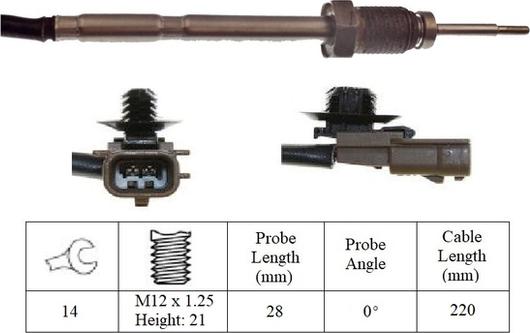 LUCAS LGS7002 - Senzor, temperatura Ispušnih plinova www.molydon.hr