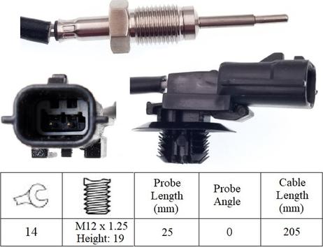 LUCAS LGS7017 - Senzor, temperatura Ispušnih plinova www.molydon.hr