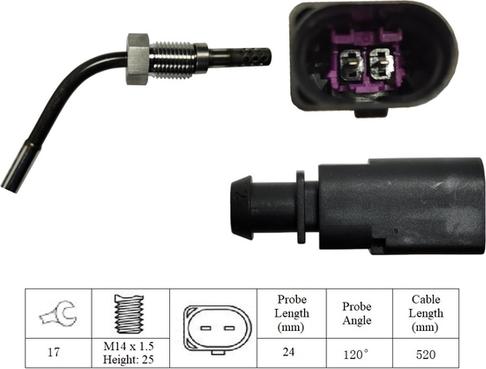 LUCAS LGS7039 - Senzor, temperatura Ispušnih plinova www.molydon.hr