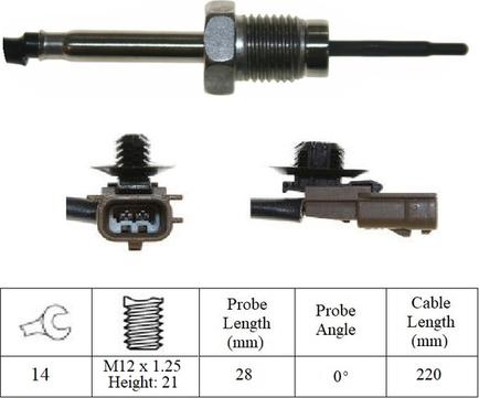 LUCAS LGS7196 - Senzor, temperatura Ispušnih plinova www.molydon.hr