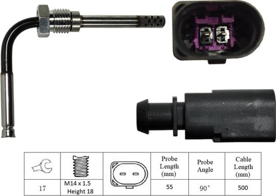 LUCAS LGS7146 - Senzor, temperatura Ispušnih plinova www.molydon.hr