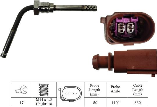 LUCAS LGS7142 - Senzor, temperatura Ispušnih plinova www.molydon.hr