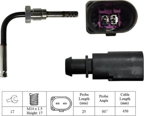 LUCAS LGS7189 - Senzor, temperatura Ispušnih plinova www.molydon.hr