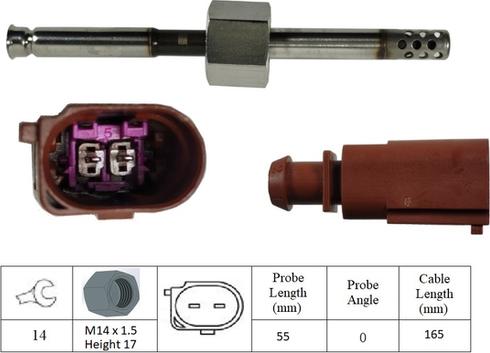 LUCAS LGS7241 - Senzor, temperatura Ispušnih plinova www.molydon.hr