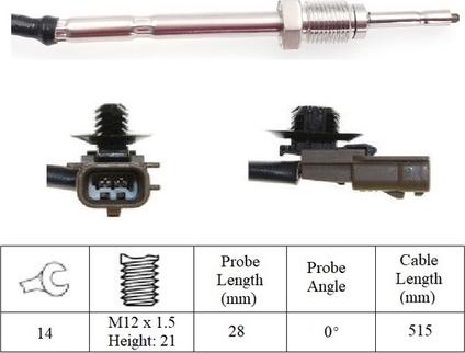 LUCAS LGS7212 - Senzor, temperatura Ispušnih plinova www.molydon.hr