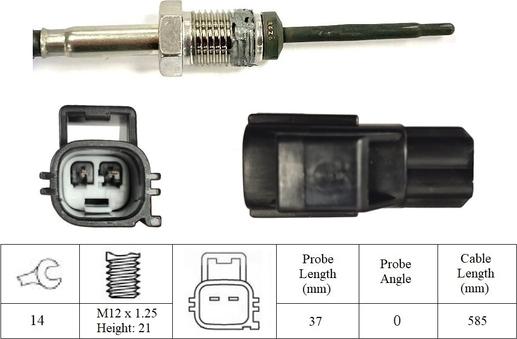 LUCAS LGS7217 - Senzor, temperatura Ispušnih plinova www.molydon.hr