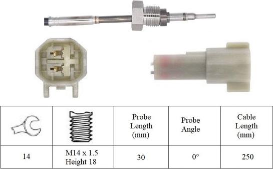 LUCAS LGS7281 - Senzor, temperatura Ispušnih plinova www.molydon.hr