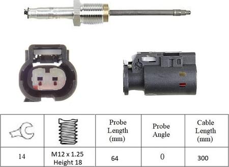 LUCAS LGS7236 - Senzor, temperatura Ispušnih plinova www.molydon.hr