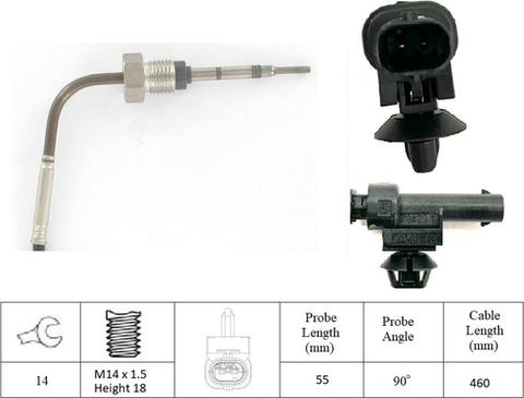 LUCAS LGS7233 - Senzor, temperatura Ispušnih plinova www.molydon.hr