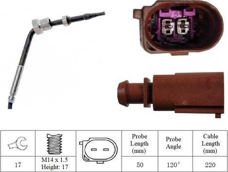 LUCAS LGS7225 - Senzor, temperatura Ispušnih plinova www.molydon.hr