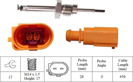 LUCAS LGS7226 - Senzor, temperatura Ispušnih plinova www.molydon.hr