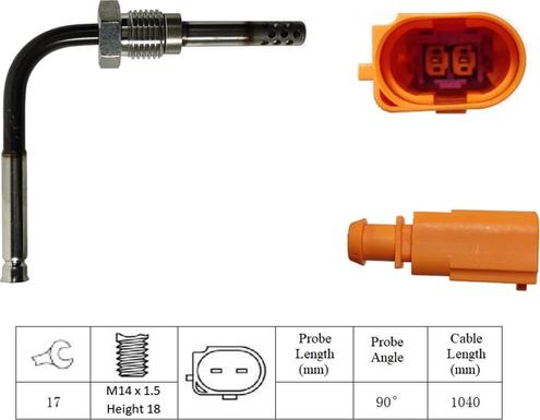 LUCAS LGS7221 - Senzor, temperatura Ispušnih plinova www.molydon.hr