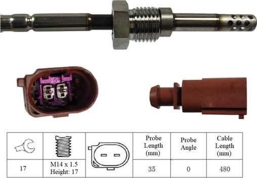 LUCAS LGS7222 - Senzor, temperatura Ispušnih plinova www.molydon.hr