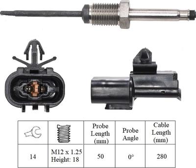 LUCAS LGS7278 - Senzor, temperatura Ispušnih plinova www.molydon.hr