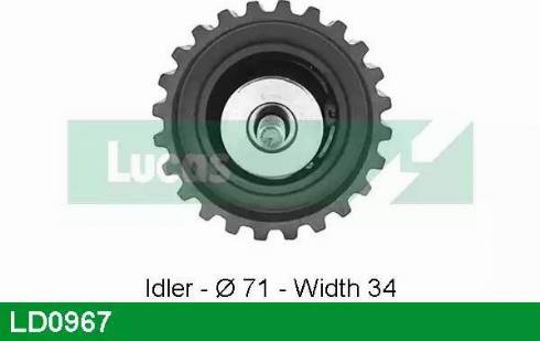 Lucas Engine Drive LD0967 - Vodeći valjak , zupčasti remen  www.molydon.hr