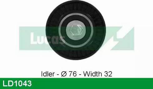 Lucas Engine Drive LD1043 - Vodeći valjak , zupčasti remen  www.molydon.hr