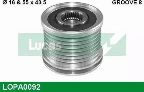 Lucas Engine Drive LOPA0092 - Remenica, alternator www.molydon.hr