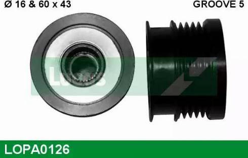 Lucas Engine Drive LOPA0126 - Remenica, alternator www.molydon.hr