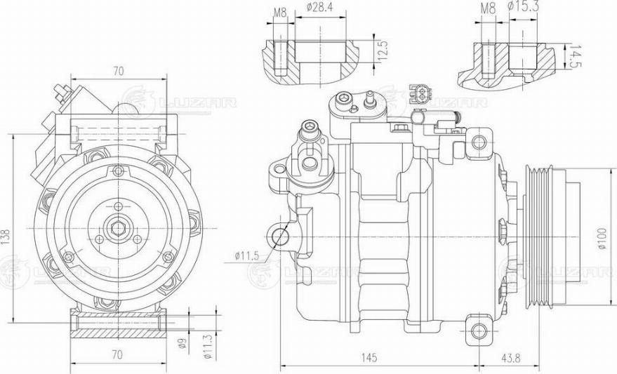 Luzar LCAC 2660 - Kompresor, klima-Uređaj www.molydon.hr