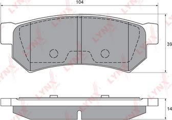 LYNXauto BD-1814 - Komplet Pločica, disk-kočnica www.molydon.hr