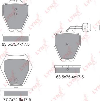 LYNXauto BD-1225 - Komplet Pločica, disk-kočnica www.molydon.hr