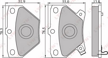 LYNXauto BD-7538 - Komplet Pločica, disk-kočnica www.molydon.hr