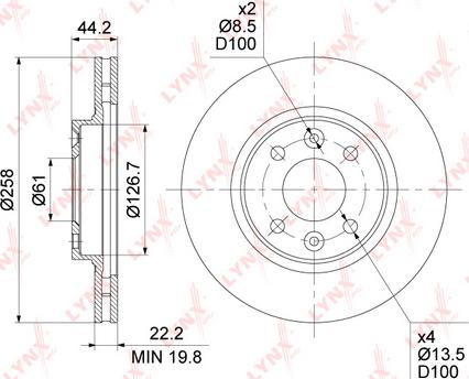 LYNXauto BN-1419 - Kočioni disk www.molydon.hr