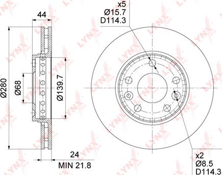 LYNXauto BN-1415 - Kočioni disk www.molydon.hr